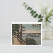 Lake Tahoe, CA - Emerald Bay View with Steamer ポストカード (スタンド正面)
