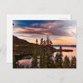 Lake Tahoe California at Sunset Customizable ポストカード (正面/裏面)