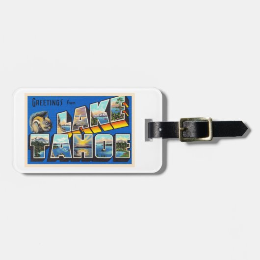 Lake Tahoe California CAラージレター ラゲッジタグ (正面横)