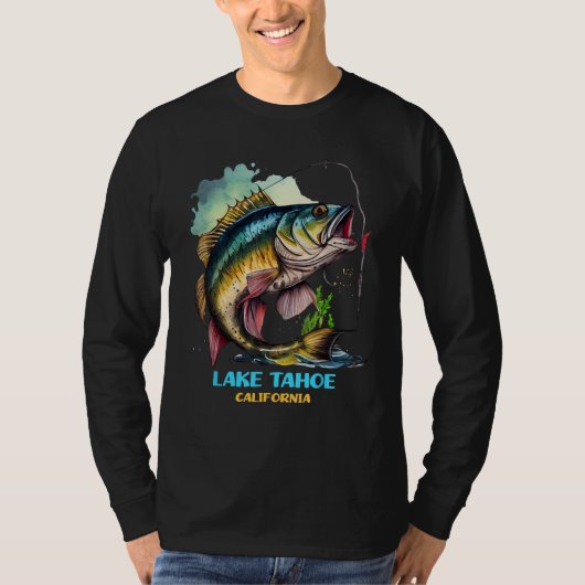 Lake Tahoe California Fishing Trip Fisher Gear Fis Tシャツ (正面)
