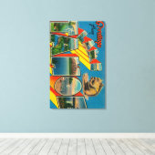 Lake Tahoe, California - Large Letter Scenes キャンバスプリント (インサイチュ (ウッドフロア))