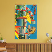 Lake Tahoe, California - Large Letter Scenes キャンバスプリント (インサイチュ (リビング))