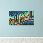 Lake Tahoe, California - Large Letter Scenes 2 キャンバスプリント (インサイチュ (ウッドフロア))