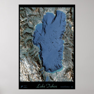 Lake Tahoe California/Nevada衛星ポスター ポスター