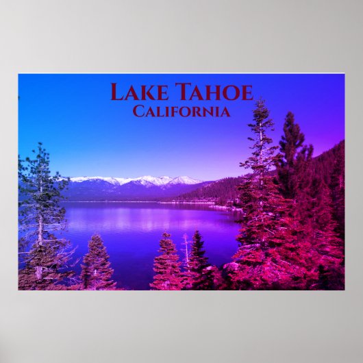 Lake Tahoe California Scenery Photograph ポスター (正面)