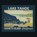 Lake Tahoe Fannette Island California Vintage ポスター<br><div class="desc">Fannette Island,  formally known as Coquette Island,  is the only island in Lake Tahoe,  California/Nevada.</div>