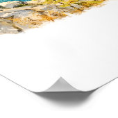 Lake Tahoe Nevada Poster, Watercolor, Custom ポスター (角)