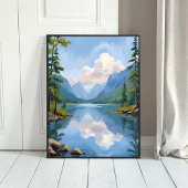 Lake Tahoe | Oil Painting Landscape ポスター
