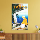 Lake Tahoe Promotion PosterLake Tahoe, CA キャンバスプリント (インサイチュ (リビング))