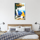 Lake Tahoe Promotion PosterLake Tahoe, CA キャンバスプリント (インサイチュ (寝室))