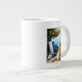 Lake Tahoe Promotion PosterLake Tahoe, CA ジャンボコーヒーマグカップ (正面右)