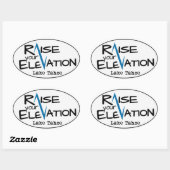 Lake Tahoe - Raise Your Elevation Oval Sticker 楕円形シール (シート)