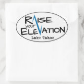 Lake Tahoe - Raise Your Elevation Oval Sticker 楕円形シール (バッグ)