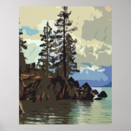 Lake Tahoe Sand Harbor Poster Print ポスター