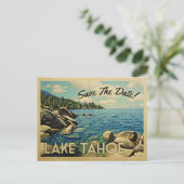 Lake Tahoe Save The Dateヴィンテージポストカード 案内ポストカード (スタンド正面)