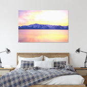 Lake Tahoe Sunset Wall Art, 60x38大型キャンバス キャンバスプリント (インサイチュ (寝室))