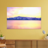 Lake Tahoe Sunset Wall Art, 60x38大型キャンバス キャンバスプリント (インサイチュ (リビング))