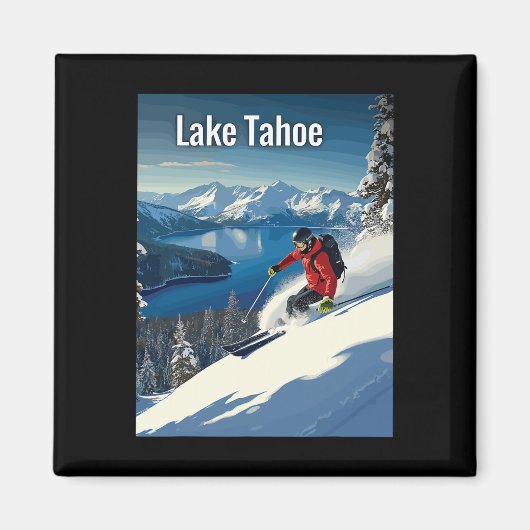 Lake Tahoe Winter Skiing Adventure  マグネット (正面)