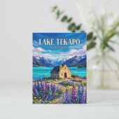 Lake Tekapo New Zealand ポストカード (スタンド正面)