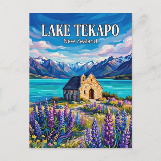 Lake Tekapo New Zealand ポストカード (正面)