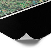 Lake Texomaテキサス州 – オクラホマ衛星ポスターマップ ポスター (角)