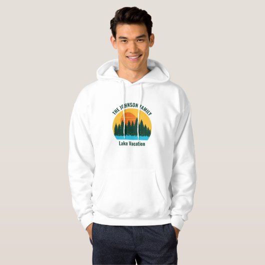 Lake Vacation Sunset Cool Personalized パーカ (正面フル)