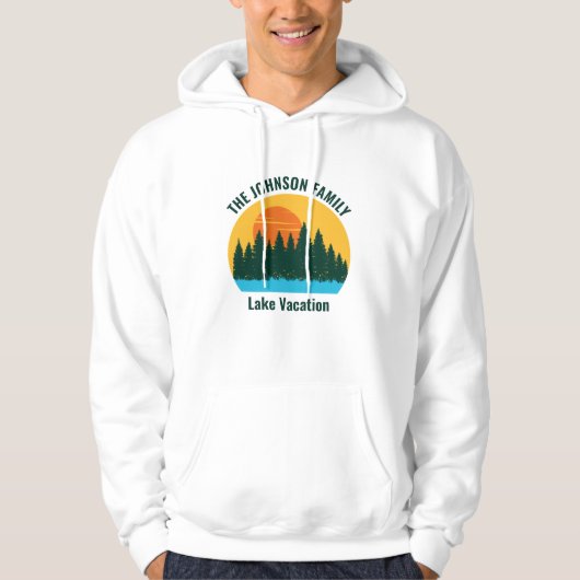 Lake Vacation Sunset Cool Personalized パーカ (正面)