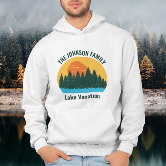 Lake Vacation Sunset Cool Personalized パーカ