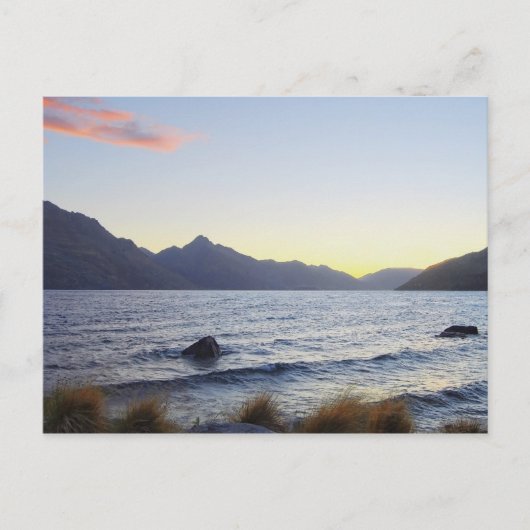 Lake Wakatipu at Sunset, Queenstown, NZ ポストカード (正面)