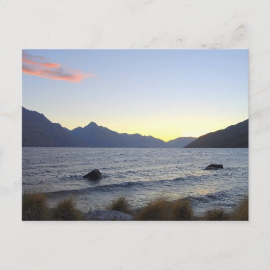 Lake Wakatipu at Sunset, Queenstown, NZ ポストカード (正面)