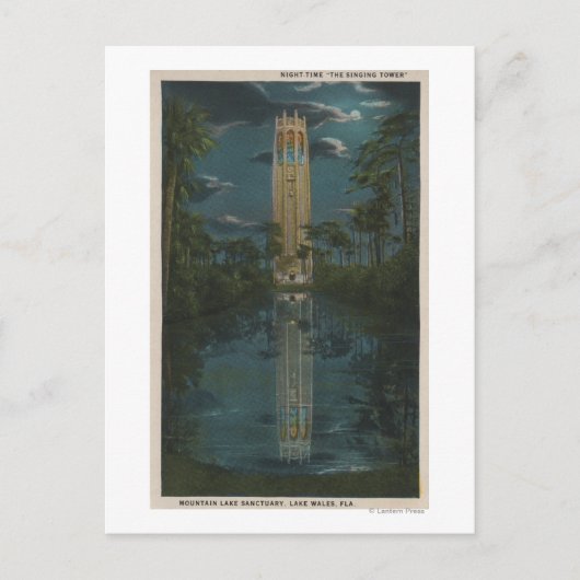Lake Wales, FL – 湖と歌の景色 ポストカード (正面)