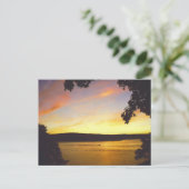 Lake Wallenpaupackサンセットポストカード ポストカード (スタンド正面)