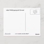 Lake Wallenpaupackサンセットポストカード ポストカード (裏面)