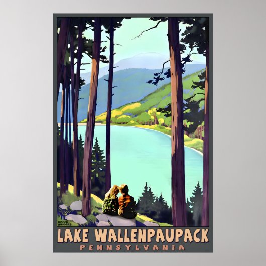 Lake Wallenpaupack Pennsylvania Poconos Travel ポスター (正面)