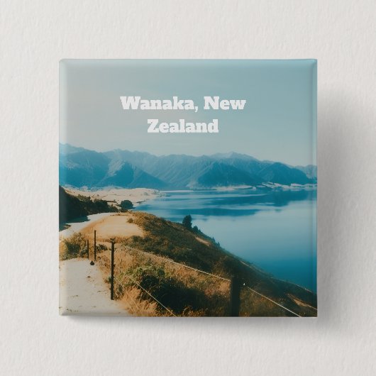 Lake Wanaka, South Island, New Zealand 缶バッジ (正面)