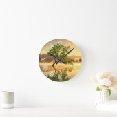 Lake Wanaka Tree New Zealand Travel ラウンド壁時計 (ホーム)
