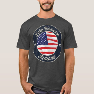 Lake Wawasee - Patriotic Indiana Souvenir T-Shirt Tシャツ
