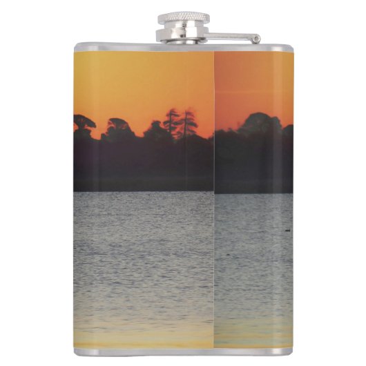 Lake Wendouree Calm Before Nightfall フラスク (裏面)