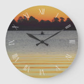 Lake Wendouree Calm Before Nightfall ラージ壁時計 (正面)