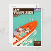 Lake Winnipesaukeeヴィンテージ旅行はがき ポストカード (正面/裏面)