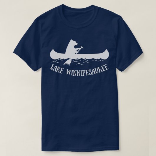 Lake Winnipesaukee New Hampshire Bear Canoe Gift  Tシャツ (デザイン正面)