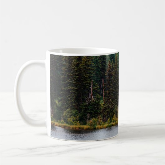 LAKE WITH TREES ON SIDES コーヒーマグカップ (左)