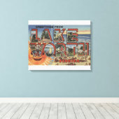 Lake Worth, Florida – ラージレターシーン キャンバスプリント (インサイチュ (ウッドフロア))