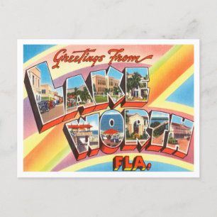 Lake Worth, Florida Vintage Travelからの挨拶 ポストカード