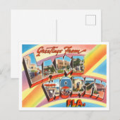 Lake Worth, Florida Vintage Travelからの挨拶 ポストカード (正面/裏面)