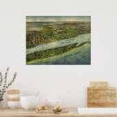 Lake Worth Palm Beach FL Birds Eye Panoramic Map ポスター (キッチン)