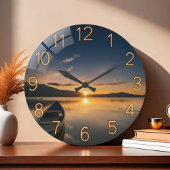 Lakehouse Nautical mountain  ラージ壁時計