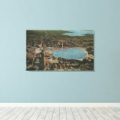 Lakeland, Florida – 空中都市の表示 キャンバスプリント (インサイチュ (ウッドフロア))