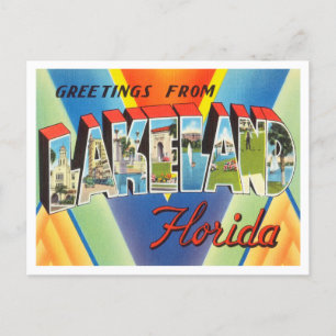 Lakeland, Florida Vintage Travelからの挨拶 ポストカード