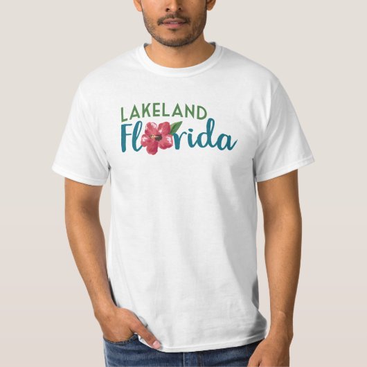 Lakeland Tシャツ – Florida Hibiscus Flower (正面)